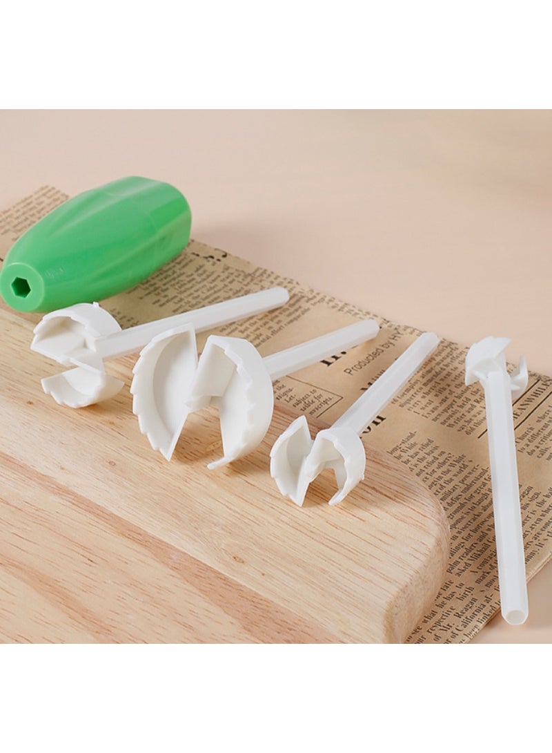Veggie Corkscrew Carver, 4 Pcs Replaceable Vegetable Spiral Cutter Digging Tool, Coiled Vegetable Hole Digger Tool for Home Kitchen, Cooking Tools - Image 3